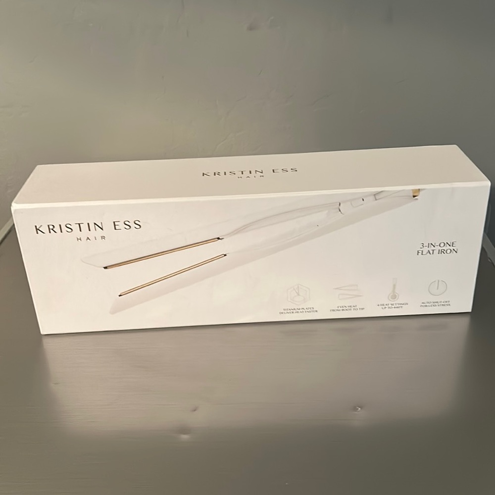 Kristin Ess Titanium Flat Iron for Straightening, Waving & Curling - 1 1/4"